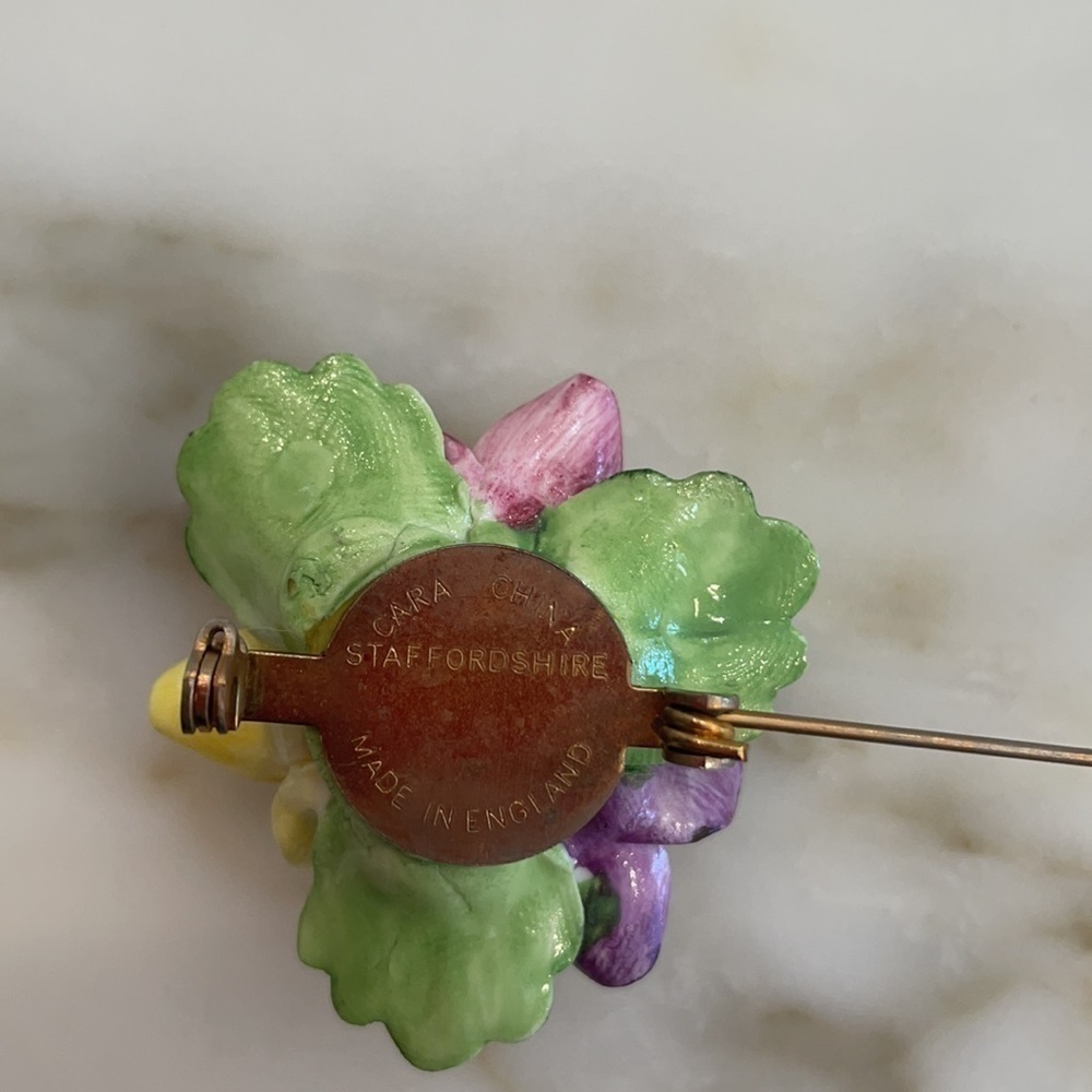 Staffordshire Cara China Floral Pin—England—EUC - Picture 6 of 6